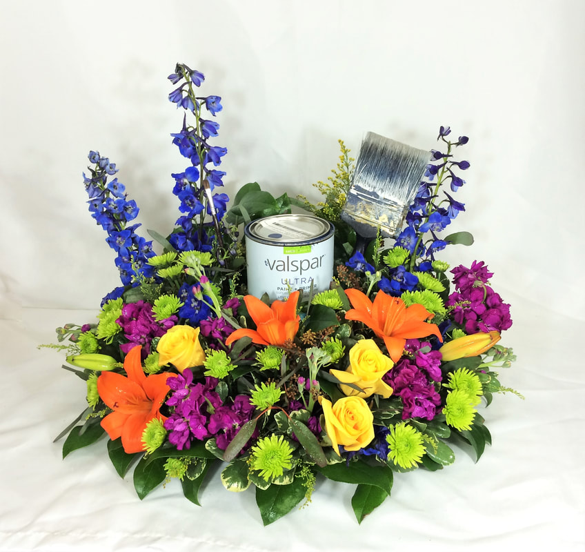 Funeral flowers for a man