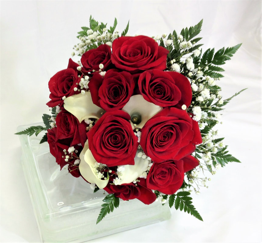 Red Rose & White Calla Bouquet