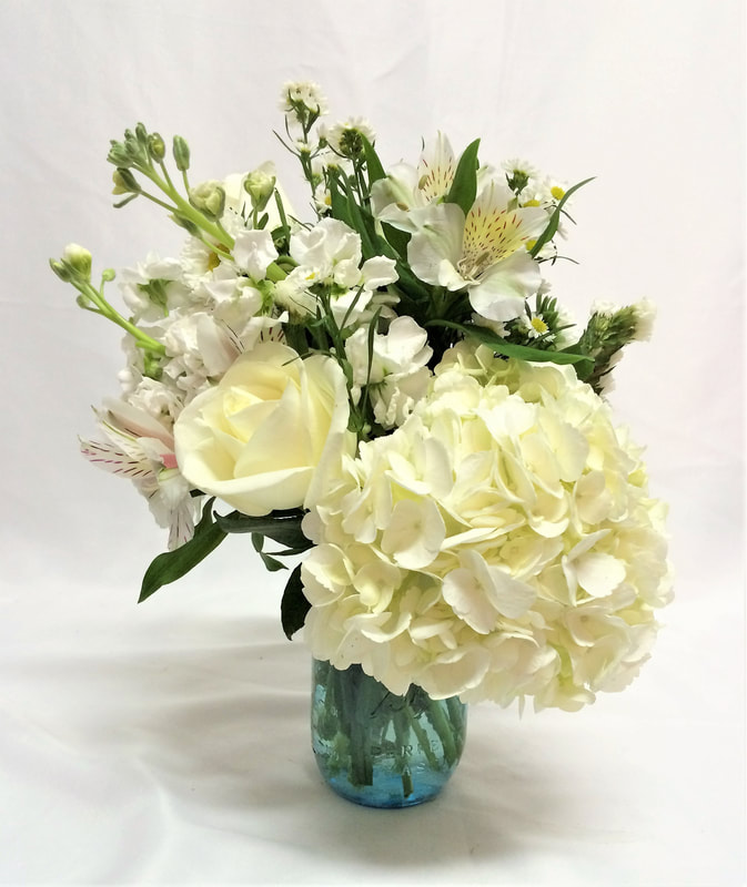 All White Garden Party Bouquet