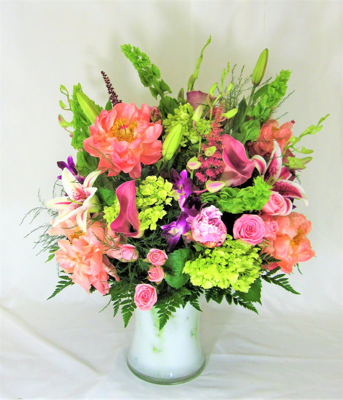 Big Pink & Green Spring Bouquet