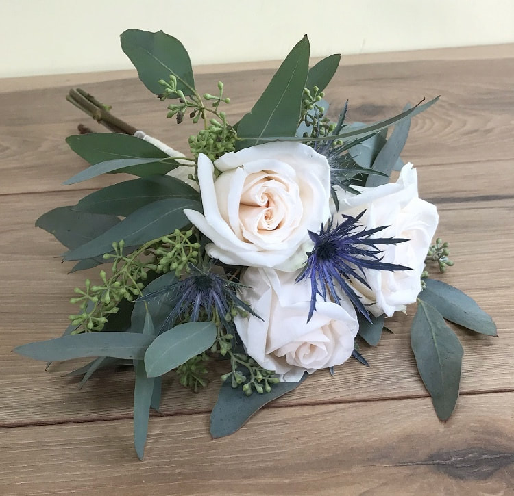 Bridesmaid thistle bouquet