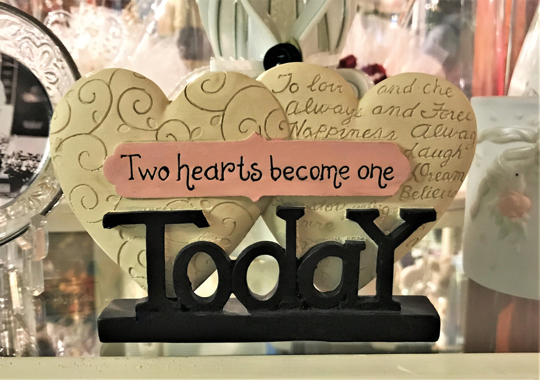 Two hearts cake topper