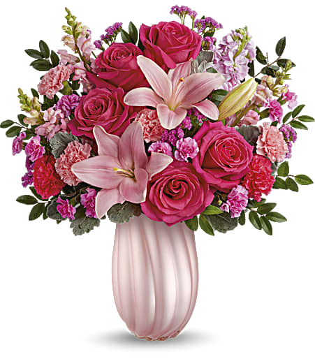 Rosy Swirls Bouquet - Deluxe