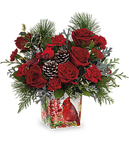 Cardinal Cheer Bouquet - Deluxe
