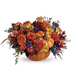 Teleflora's Hauntingly Pretty Pumpkin Bouquet - Premium