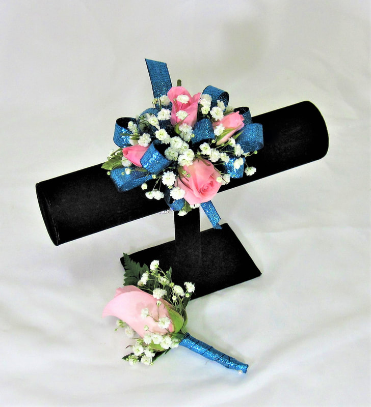 Light Pink Rose Corsage and Bout