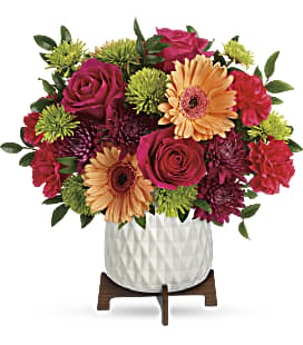 Mid Mod Brights Bouquet - Deluxe