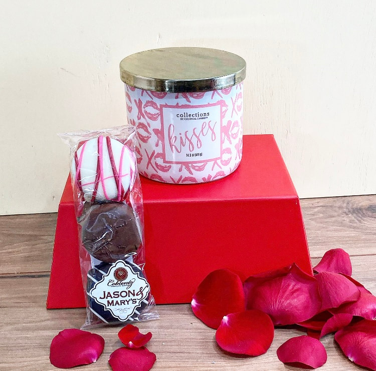 Valentine's Day Candle Jar & Chocolate Covered Oreos