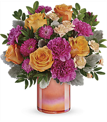 Perfect Spring Peach Bouquet - Deluxe