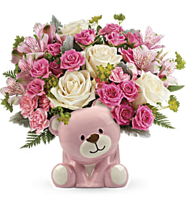 Precious Pink Bear Bouquet - Premium