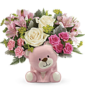 Precious Pink Bear Bouquet - Standard