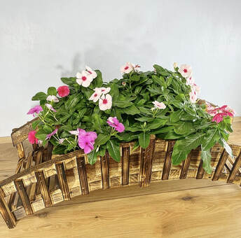 Handcrafted Wooden Bridge Planter
