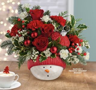 Teleflora's Snowman Ornament Bouquet