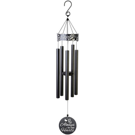 In our hearts laser cut Chime