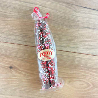 Valentine's Day Chocolate Covered Pretzel Rods