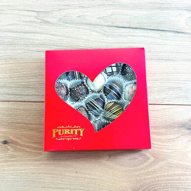 Purity Candy Asst. Truffle Heart Box