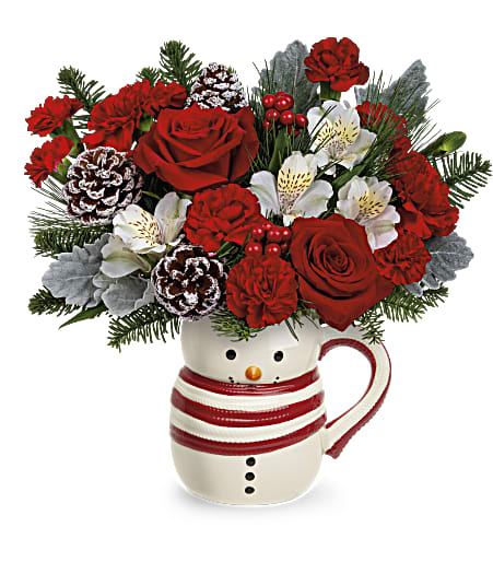 Send A Hug Christmas Frosty Bouquet - Deluxe