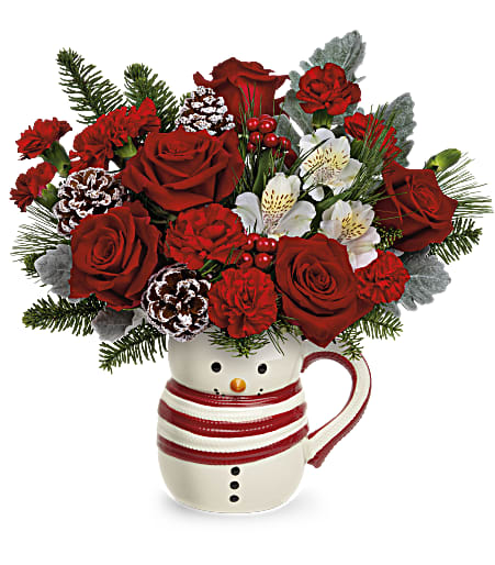 Send A Hug Christmas Frosty Bouquet - Premium