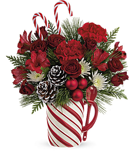 Send a Hug Sweet Stripes Bouquet - Deluxe