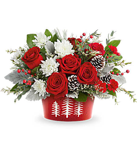 Snowy Pines Centerpiece - Deluxe