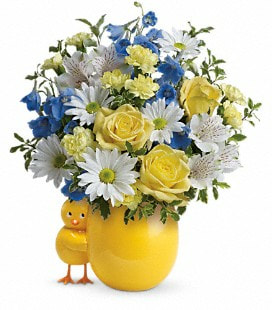 Teleflora's Sweet Peep Bouquet - Baby Blue - Deluxe
