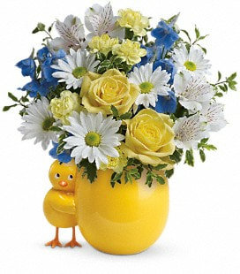Teleflora's Sweet Peep Bouquet - Baby Blue - Standard