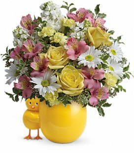 Teleflora's Sweet Peep Bouquet - Baby Pink - Deluxe