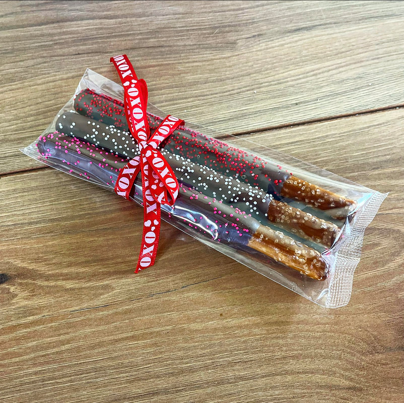 Valentine's Day Chocolate Covered Pretzel Trio