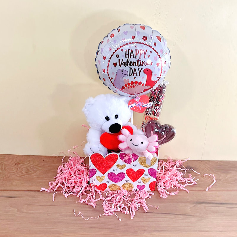 Kid's Valentine's day bear and chocolate covered pretzels